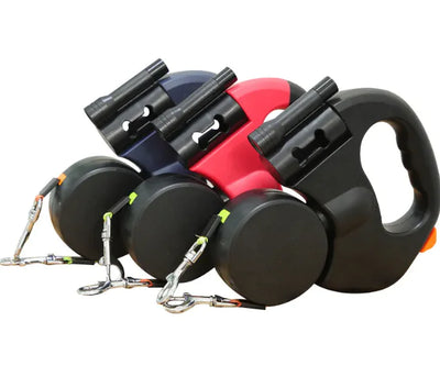 DualWalk Pro - Smart Retractable Leash with LED Safety Light