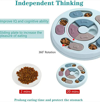 BrainFood Pro - Interactive Puzzle Feeding Bowl for Dogs