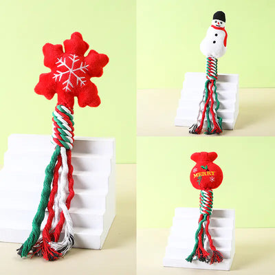 3pcs Cartoon Cotton Rope Pet Plush Molar Toys