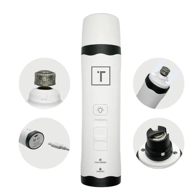 LED Pet Nail Grinder with rechargeable battery and whisper-quiet motor for stress-free dog and cat nail trimming

