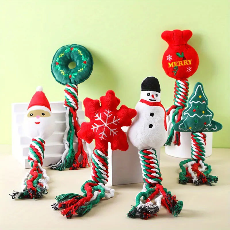 3pcs Cartoon Cotton Rope Pet Plush Molar Toys