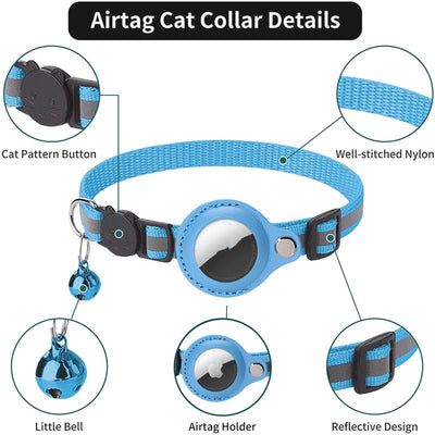 FindMyCat Pro - AirTag Collar for Cat Safety & Tracking