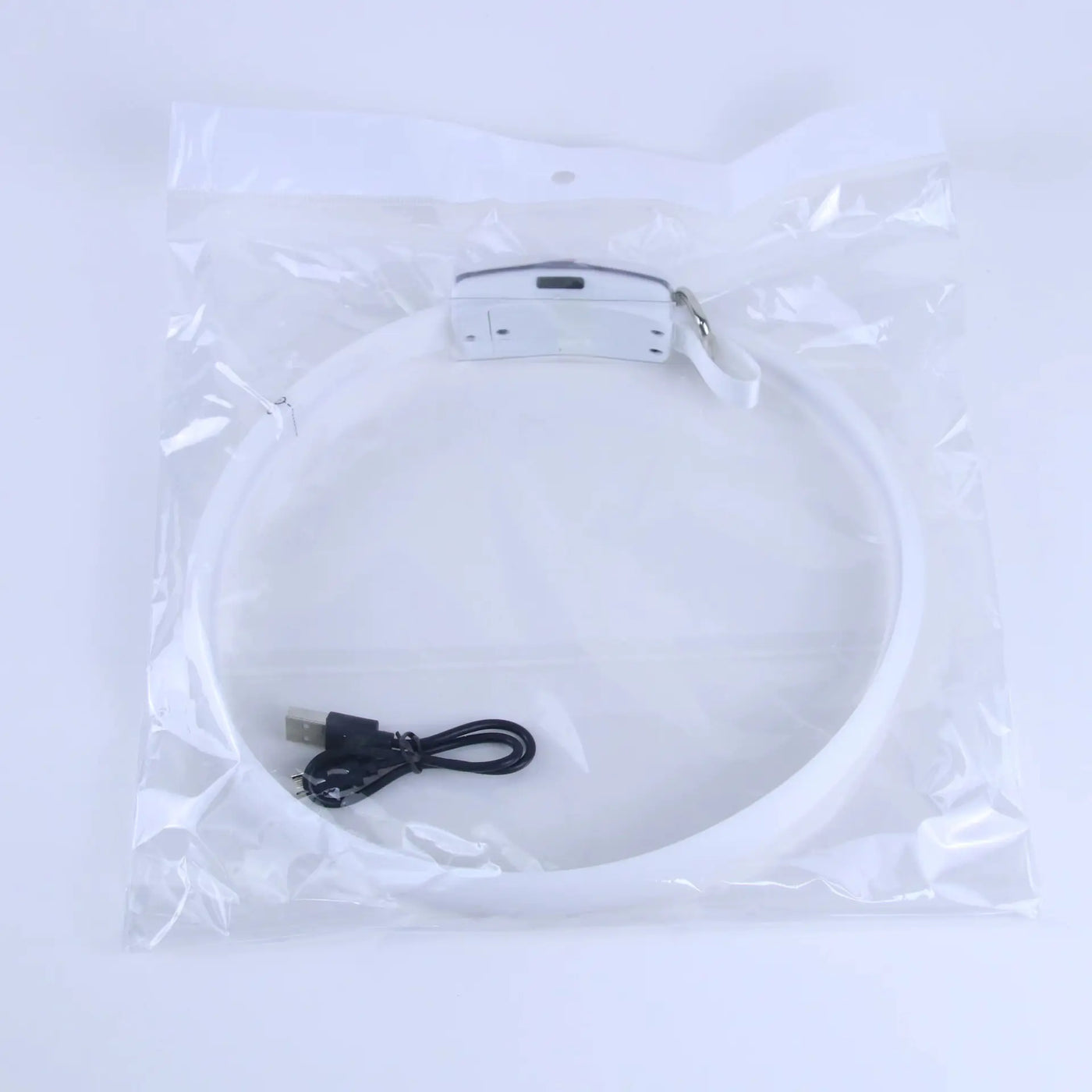 GlowSafe Pro LED collar glowing bright for dog safety during night walks and low-light conditions
