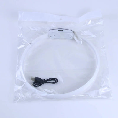 GlowSafe Pro LED collar glowing bright for dog safety during night walks and low-light conditions
