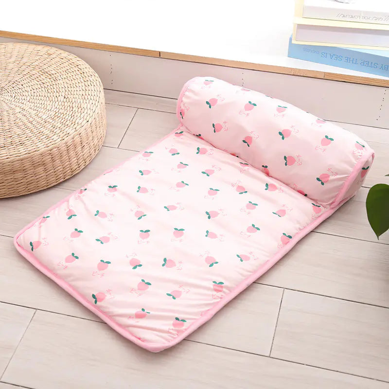 French Bulldog Cooling Mat and Cat Bed for Travel and Outdoor Use