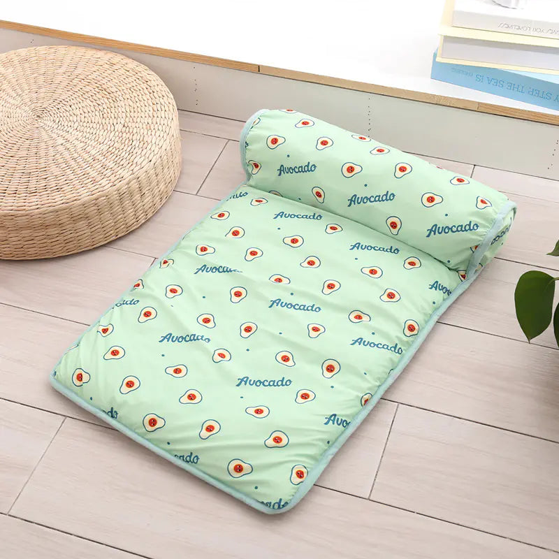 French Bulldog Cooling Mat and Cat Bed for Travel and Outdoor Use